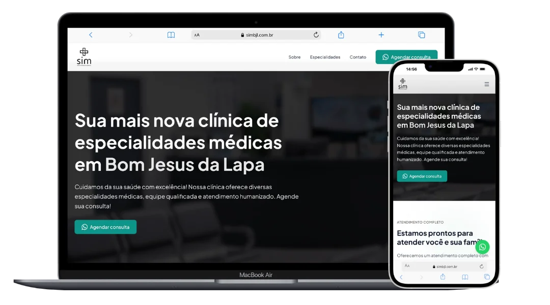 Site Clínica Sim